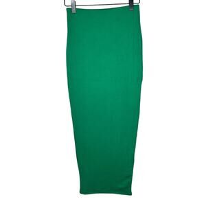 Naked Wardrobe NWOT Kelly Green Midi Skirt Elastic Waist Bodycon Stretchy Sexy M